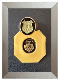 Men's yellow gold signet ring engraved with a Swiss shield 